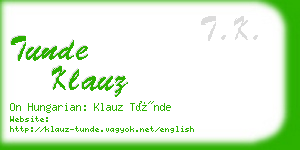 tunde klauz business card